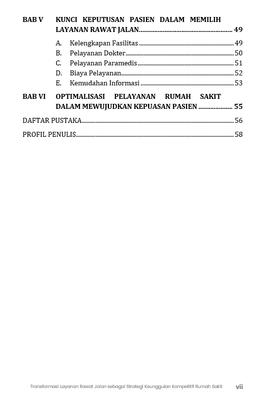 Buku Transformasi Layanan Rawat Jalan sebagai Strategi Keunggulan Kompetitif Rumah Sakit - Gambar 3