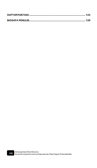 Buku Antologi Krisis Multi Dimensi: Ancaman Nyata Runtuhnya Reputasi dan Masa Depan Pariwisata Bali - Gambar 4
