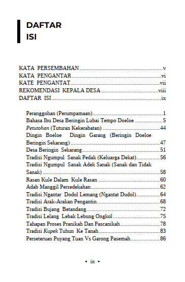 Buku Saku Dokumenter Boenga Rampai Beringin Loebai Tempo Doeloe - Gambar 2