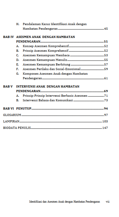 Buku Identifikasi Dan Asesmen Anak Dengan Hambatan Pendengaran: Strategi Mengajar Bagi Guru - Gambar 3
