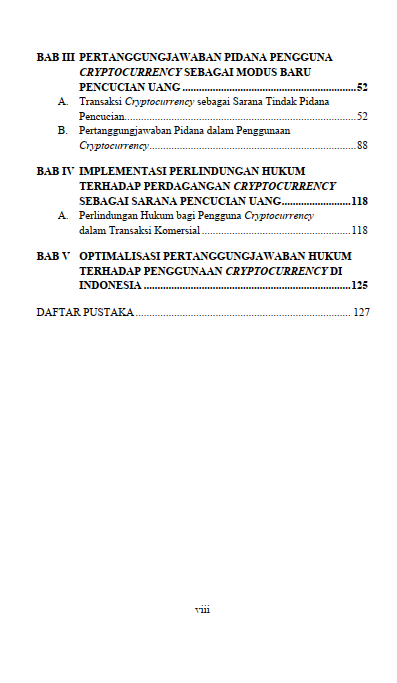 Buku Ketika Uang Digital Menjadi Alat Kejahatan: Perlindungan Hukum Atas Perdagangan Mata Uang Kripto Di Tengah Ancaman Pencucian Uang - Gambar 3