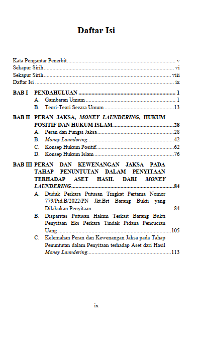 Buku Kewenangan Jaksa Dalam Melakukan Penyitaan pada Tahap Penuntutan Tindak Pidana Pencucian Uang Perspektif Hukum Positif dan Hukum Islam - Gambar 2