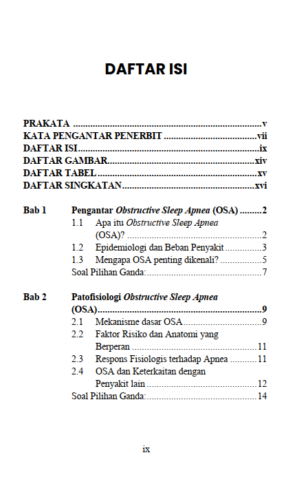 Buku Panduan Praktis Menangani Osa: Obstructive Sleep Apnea - Gambar 2