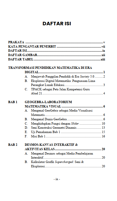 Buku Integrasi Teknologi Digital untuk Pembelajaran Matematika Modern - Gambar 2