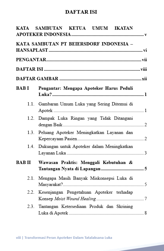 Buku Penatalaksanaan Luka untuk Apoteker: Edukasi, Skrining, dan Pemilihan Produk yang Tepat - Gambar 2