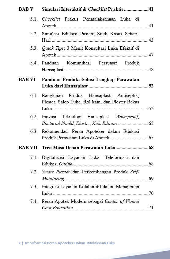 Buku Penatalaksanaan Luka untuk Apoteker: Edukasi, Skrining, dan Pemilihan Produk yang Tepat - Gambar 4
