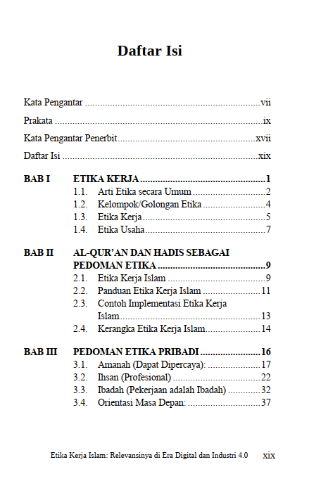 Buku Etika Kerja Islam: Relevansinya di Era Digital dan Industri 4.0 - Gambar 2