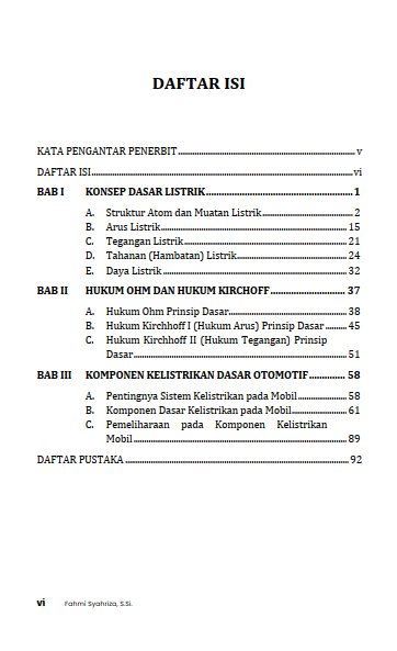 Buku Fundamental Kelistrikan Otomotif - Gambar 2