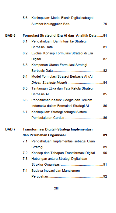 Buku Manajemen Strategic Di Era Disrupsi Digital & Ai Teori Transformasi, Dan Praktik Penerapan Di Dunia Bisnis Modern - Gambar 5
