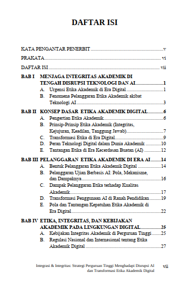 Buku Integrasi & Integritas: Strategi Perguruan Tinggi Menghadapi Disrupsi AI Dan Transformasi Etika - Gambar 2