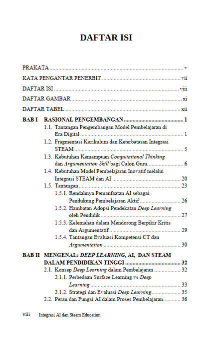 Buku Integrasi AI dan Steam Education Model Deep Learning Untuk Meningkatkan Computional Thinking Dan Argumentation Skill - Gambar 2