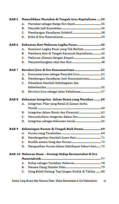 Buku Ketika Uang Bicara Hati Manusia Diam: Hidup Bermartabat Di Era Materialistik - Gambar 3