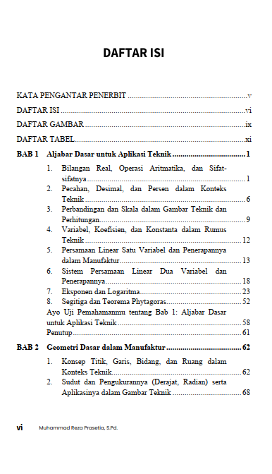 Buku Matematika Terapan untuk SMK: Dasar Perhitungan Teknik dan Manufaktur - Gambar 2