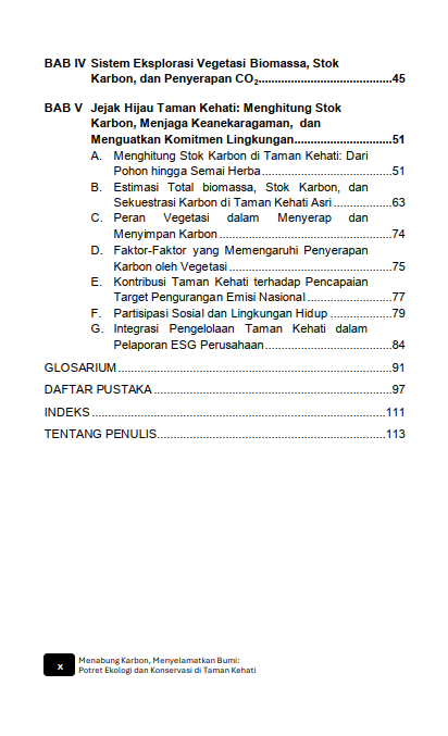 Buku Menabung Karbon, Menyelamatkan Bumi: Potret Ekologi dan Konservasi di Taman Kehati - Gambar 3