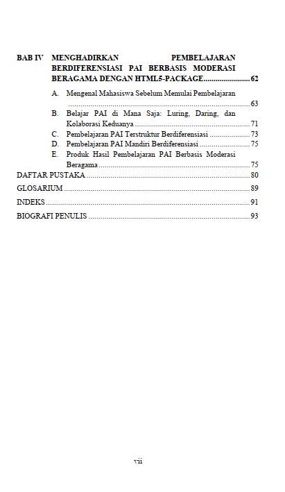 Buku Pembelajaran Berdiferensiasi PAI Di Perguruan Tinggi: Membangun Semangat Moderasi Beragama Generasi Muda - Gambar 3