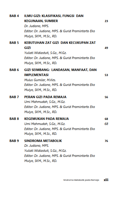 Buku Sindroma Metabolik Pada Remaja Teori dan Praktik Penanganan dengan Pedoman Asuhan Gizi Terstandar (PAGT) - Gambar 3