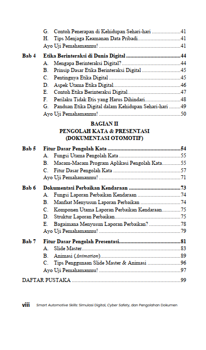 Buku Smart Automotive Skills: Simulasi Digital, Cyber Safety, Dan Pengolahan Dokumen - Gambar 2