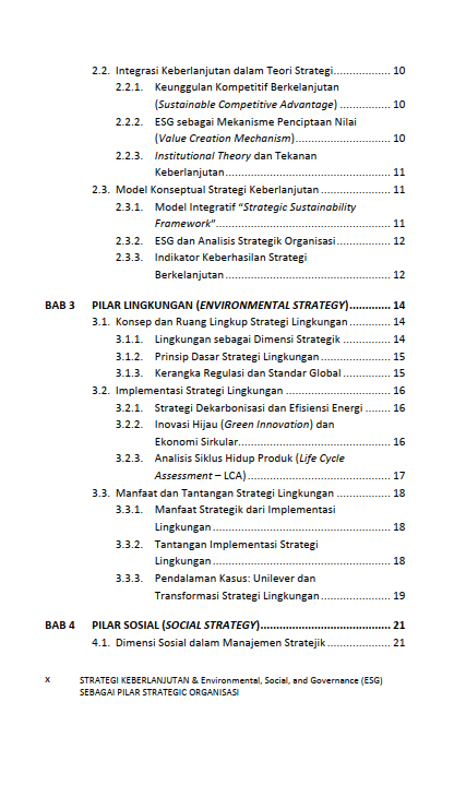 Buku Strategi Keberlanjutan & Environmental, Social, And Governance (ESG) Sebagai Pilar Strategic Organisasi - Gambar 6