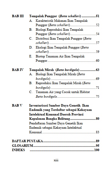 Buku Biodiversitas Ikan Tempalak (Wild Betta) Endemik Pulau Bangka - Gambar 3