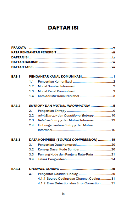 Buku Dasar-Dasar Teori Informasi Dan Teknik Channel Coding Untuk Komunikasi Wireless - Gambar 2