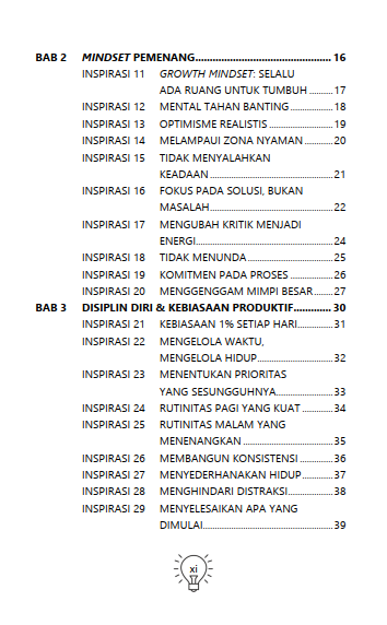 Buku 108 Inspirasi Pengembangan Diri Menjadi Pribadi Produktif, Sukses, Bahagia, & Berdampak bagi Sesama - Gambar 8