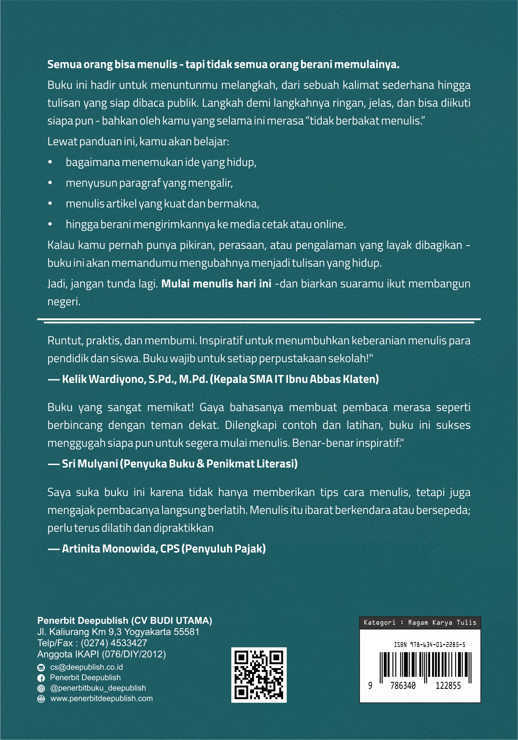 Buku Mulai Menulis Hari Ini: Panduan Sederhana untuk Siapa pun yang Ingin Berkata Lewat Tulisan - Gambar 4