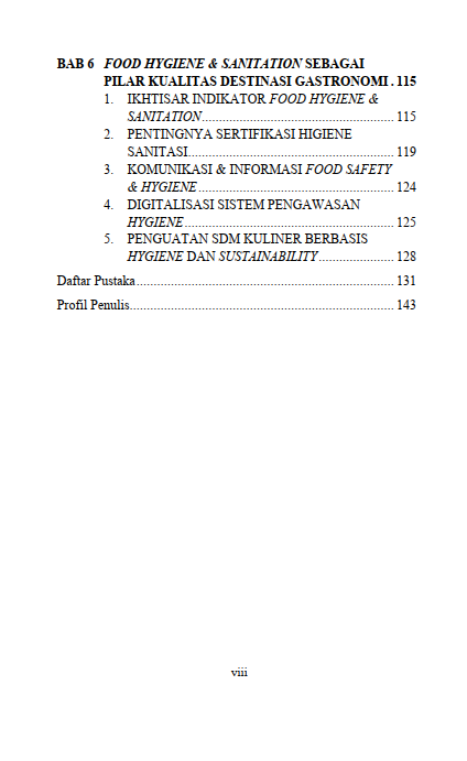 Buku Gastronomi Food Hygiene & Sanitation Memastikan Kualitas, Mencegah Kontaminasi - Gambar 4