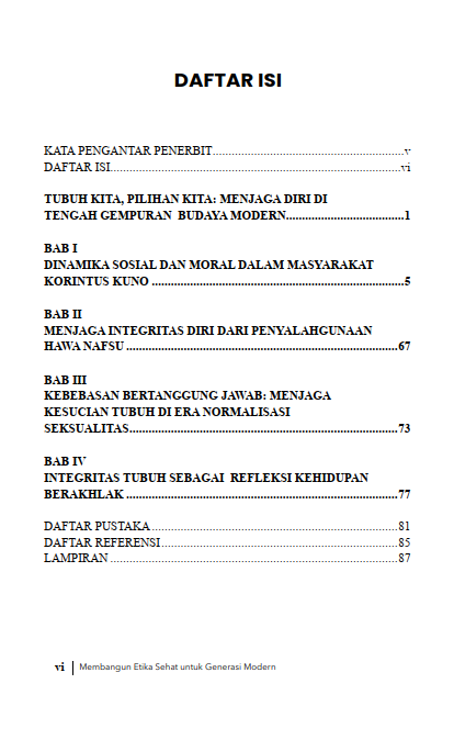 Buku Membangun Etika Sehat untuk Generasi Modern: Tubuh dalam Krisis Nilai 1 Korintus 6:12-20 - Gambar 2