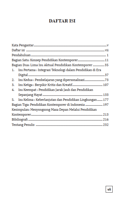 Buku Pendidikan Kontemporer: Menyoal Isu, Tren, Tantangan, Dan Peluang Dalam Transformasi Pendidikan Abad 21 - Gambar 2