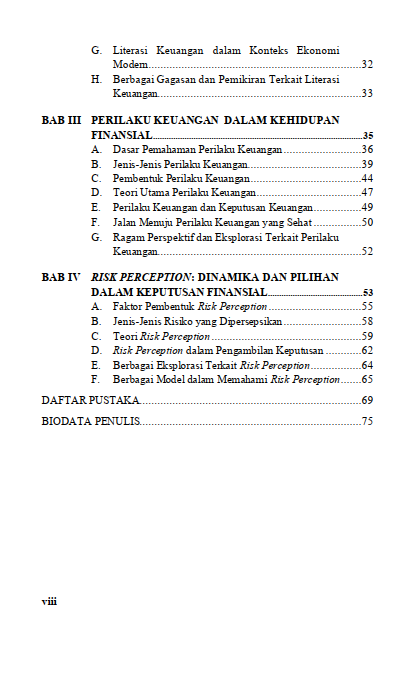 Buku Variabel dalam Kajian: Financial Literacy, Financial Behavior, dan Risk Perception - Gambar 3
