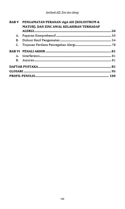 Buku Antibodi Asi, Zinc Dan Alergi - Gambar 3