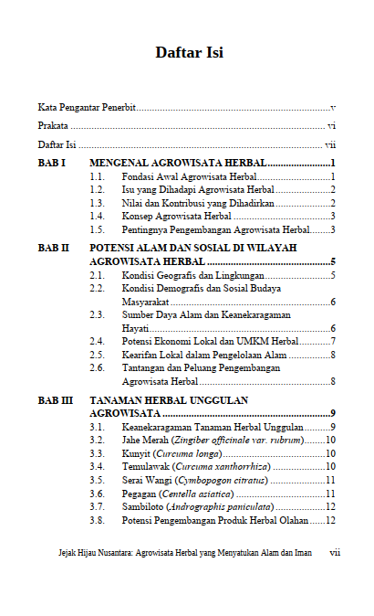 Buku Jejak Hijau Nusantara: Agrowisata Herbal Yang Menyatukan Alam Dan Iman - Gambar 2