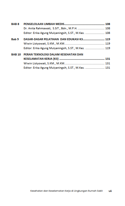 Buku Kesehatan Dan Keselamatan Kerja Di Lingkungan Rumah Sakit - Gambar 3