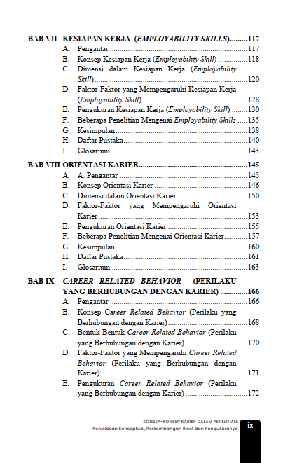 Buku Konsep-Konsep Karier Dalam Penelitian: Penjelasan Konseptual, Perkembangan Riset dan Pengukuranya - Gambar 3