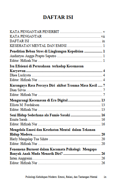 Buku Psikologi Kehidupan Modern: Emosi, Relasi, Dan Tantangan Mental - Gambar 2