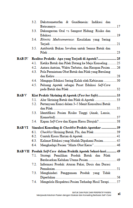Buku Batuk Dan Pilek Dari Perspektif Pasien: Menjawab Keluhan Pasien dengan Edukasi dan Konseling Berbasis Self-Care - Gambar 3
