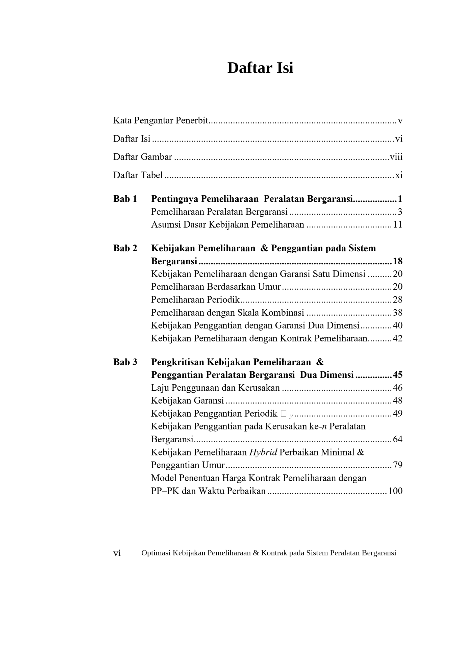 Buku Optimasi Kebijakan Pemeliharaan & Kontrak Pada Sistem Peralatan Bergaransi - Gambar 2
