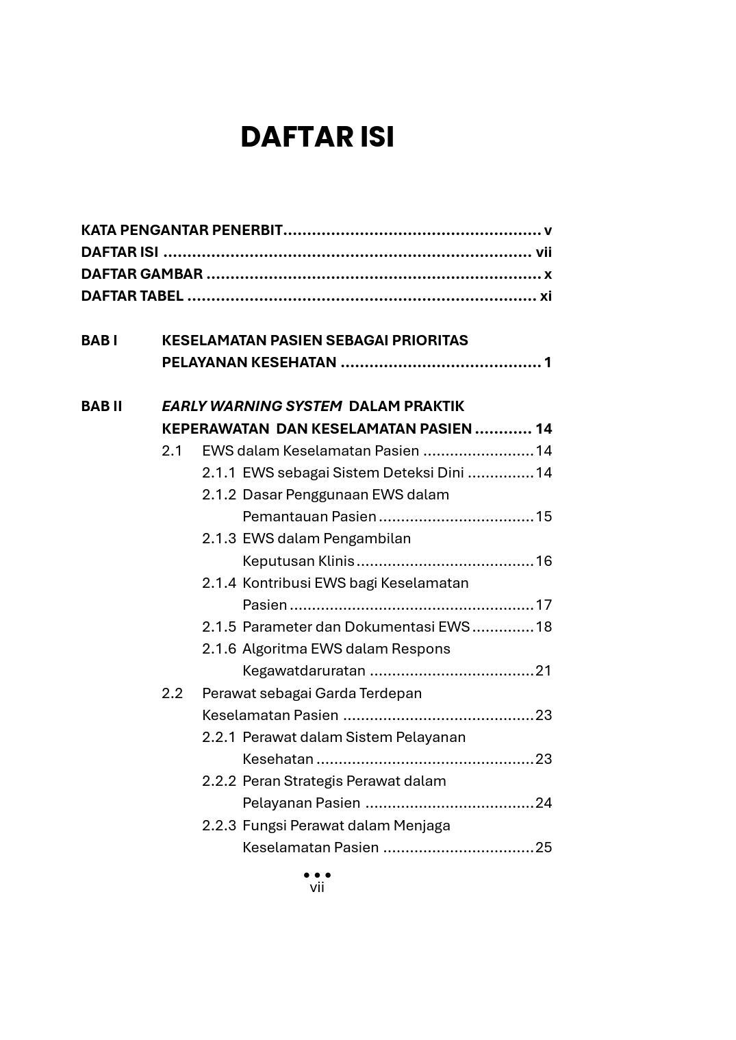 Buku Early Warning System Dalam Praktik Keperawatan Dan Keselamatan Pasien - Gambar 3
