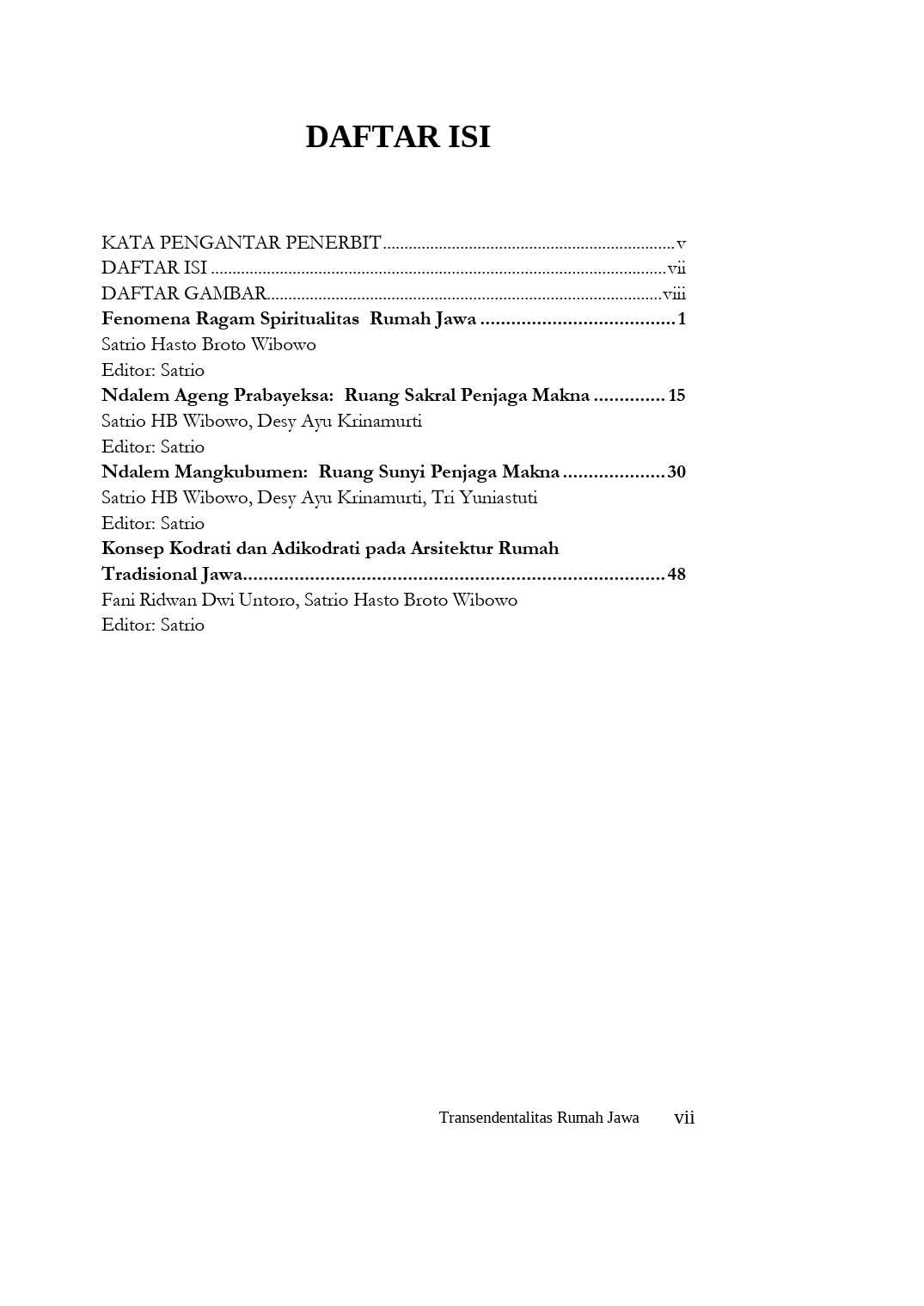 Buku Transendentalitas Rumah Jawa - Gambar 2