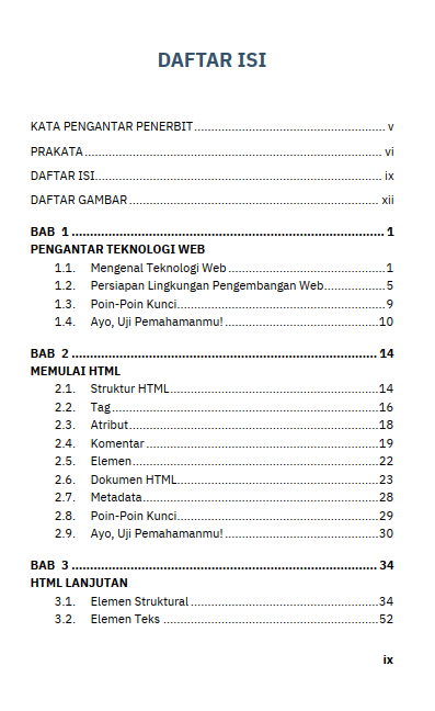 Buku Ajar Pemrograman Web Dasar: Membangun Tampilan Web dengan HTML & CSS - Gambar 2