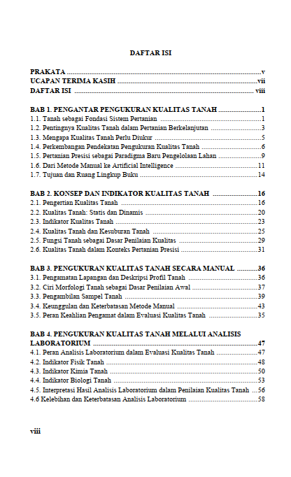 Buku Mengukur Kualitas Tanah dalam Pertanian Presisi: Dari Metode Manual ke Artificial Intelligence - Gambar 2