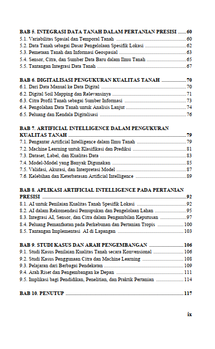 Buku Mengukur Kualitas Tanah dalam Pertanian Presisi: Dari Metode Manual ke Artificial Intelligence - Gambar 3