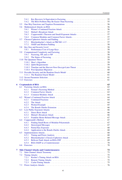 Buku The RSA Cryptosystem and Its Variants Theory, Security and Applications - Gambar 5